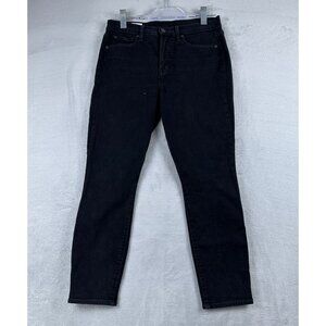 Gap True Skinny Jeans High Rise Womens Size 29/8S Dark Wash Denim Stretch Black